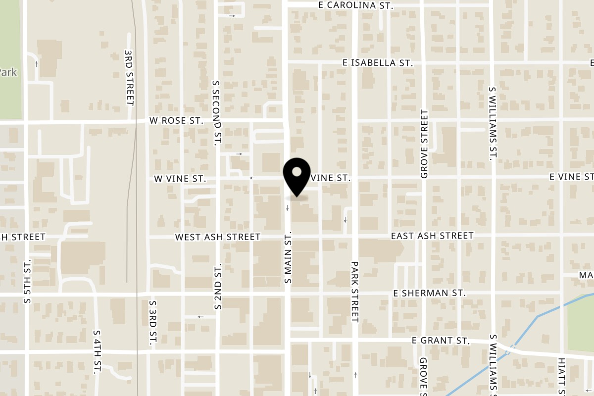 Map showing the location of J&C Barbecue & Grill on 525 S Main St in Lebanon